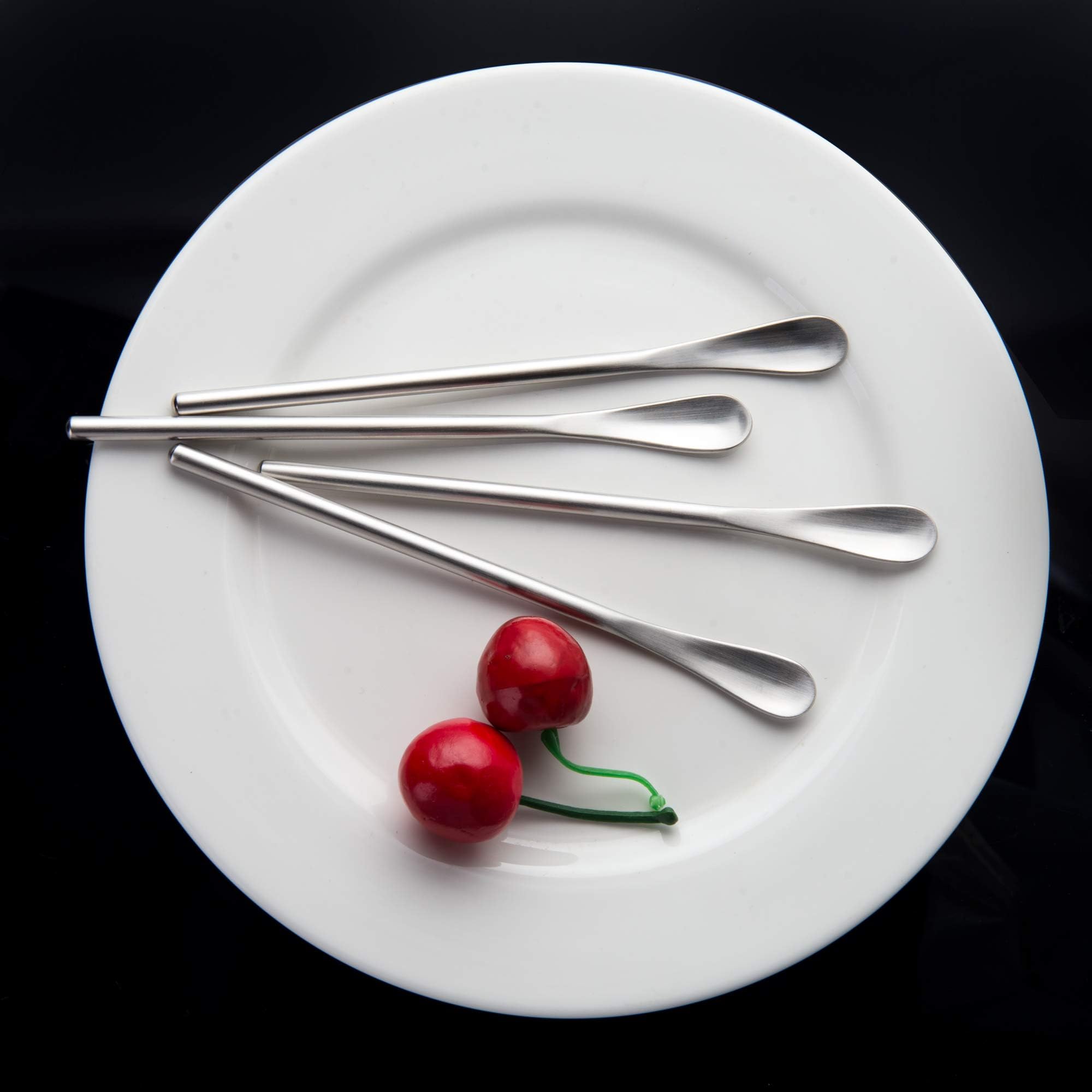 Imeea Coffee Stirrers Demitasse Espresso Spoons Sus304 Stainless Steel Coffee Stir Sticks 5.9-Inch Tea Spoon, Set Of 4